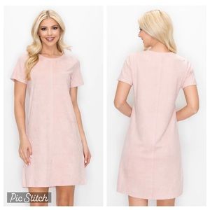 Joh Pink Faux Suede Dress